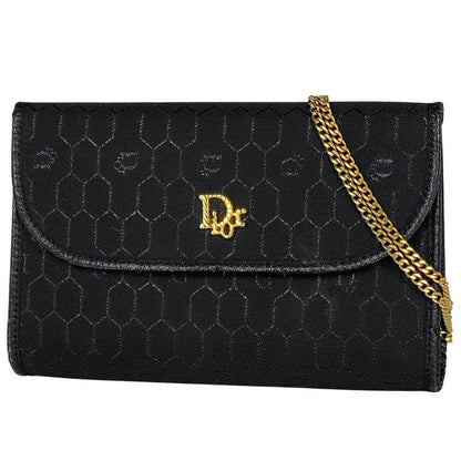 Christian Dior Honeycomb Pattern Chain Shoulder Bag 2-Way Clutch