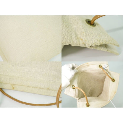 Hermes Aline GM Shoulder Bag Tote Canvas Ivory — view 8