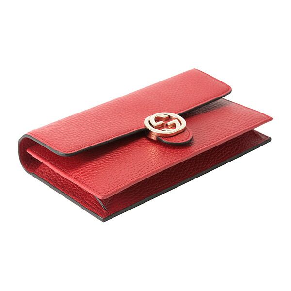 Gucci Clutch And Second Bag Shoulder Bag Dollar Calf Red