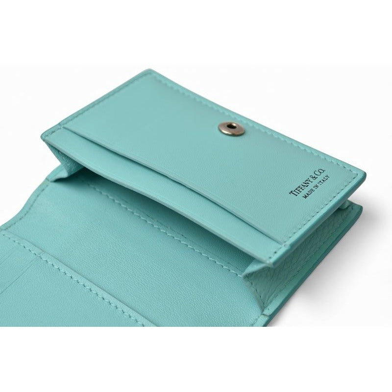 Tiffany & Co Card Case Coin Mini Wallet Vertical Fold — view 7