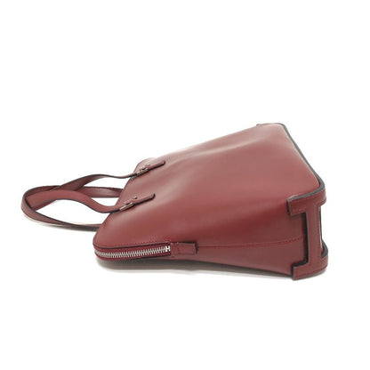 Hermes Tote Bag Escapada Box Calf Bordeaux Burgundy