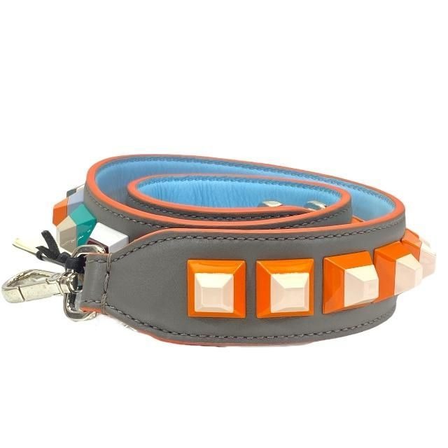 Fendi Strap You Long Shoulder Accessories For Bags Leather Studded