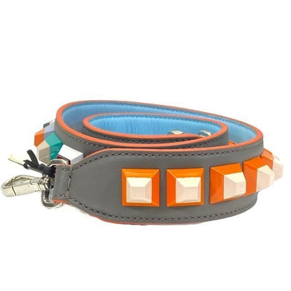 Fendi Strap You Long Shoulder Accessories For Bags Leather Studded