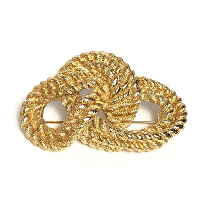 Christian Dior Brooch Gold Knot Twist