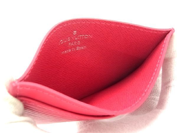 Pattern Louis Vuitton M80109 Epi Porte Cult Surple Card Case Pass Case Pink