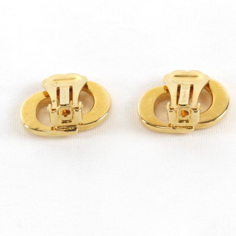 Christian Dior Logo Earrings