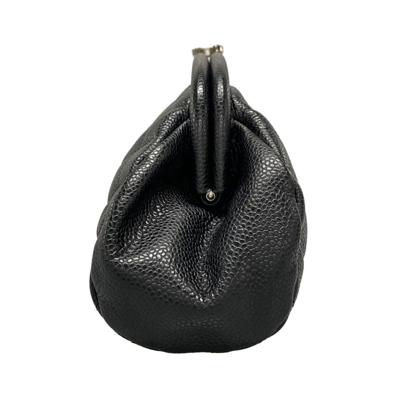 Chanel Clutch Bag Matelasse A46430 Black Silver Hardware / Clasp Closure