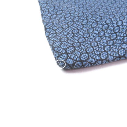 Hermes 7695 OA 100% Silk Geometric Pattern Wide Tie Blue With Box Men's