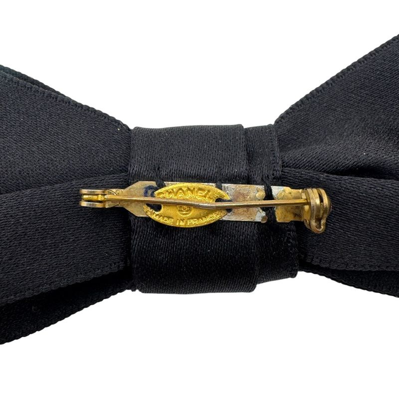 Chanel Brooch Ribbon And Other Fashion Accessories Black Ladies