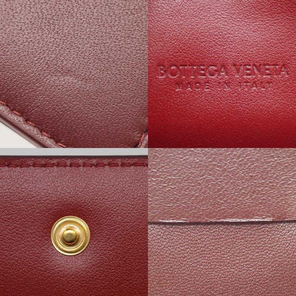 Bottega Veneta 814644 Cassette Business Card Case Wallet Gdhardware Red