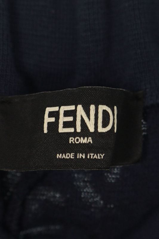 Fendi Fb0689 A9RK FF Logo All-over Terry Half Pants Men 44