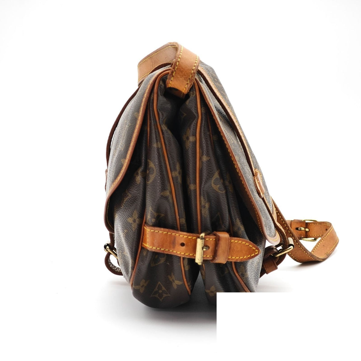 Louis Vuitton Saumur 30 Shoulder Bag Flap Brown — view 5