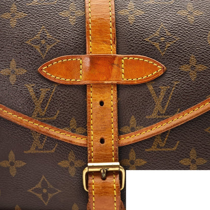 Louis Vuitton Saumur 30 Shoulder Bag Flap Brown — view 8