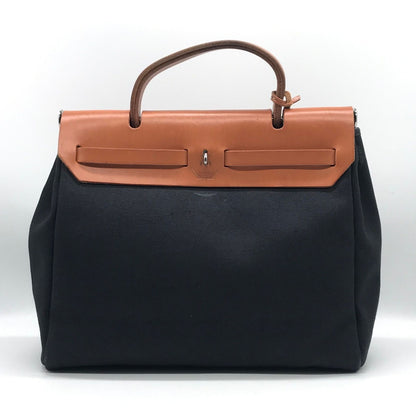 Hermes Herbag PM Toilet Ash 2-Way Shoulder Bag Black Camel Price Negotiation — view 2