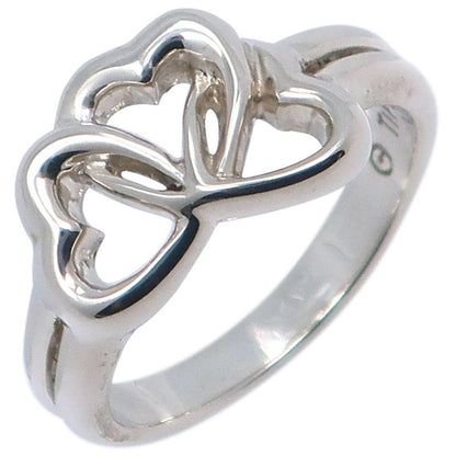 Tiffany & Co Triple Heart Silver 925 Size 11 Ladies' 4.2g Ring