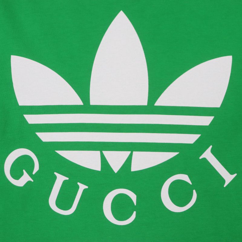 Gucci Adidas Gucci Adidas 717422 100% Cotton Printed Crew Neck Short Sleeve