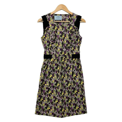 Prada Dress 38 S Black Purple Multi