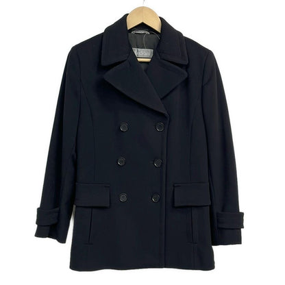 Max Mara Coat 36 S Black Long Sleeve Wool Winter
