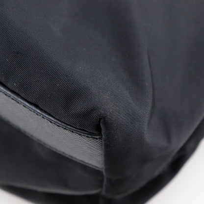 Prada Br2311 Nylon And Leather NERO Black Ladies Tote Bag