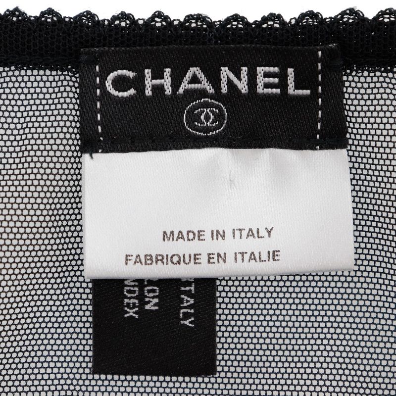 Chanel Sleeveless 07P P30617v13551 Cotton Black Women Tank Top