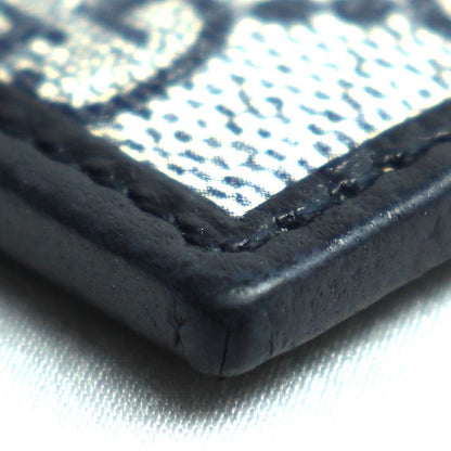 Gucci GG Supreme Card Case Navy Beige 673002 K9gsn 4075 Men's Preowned