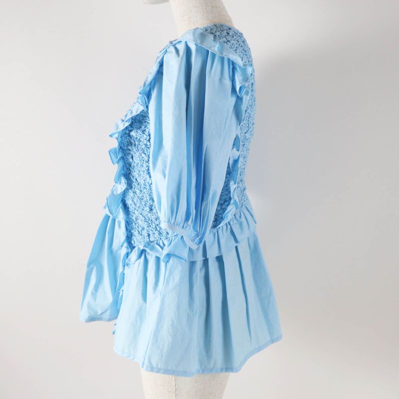 cecilie Bahnsen Cecily Bahnsen 1577-343-1280-7100 Carlotta TOP Ruffle Gather