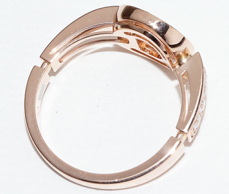 Bulgari Bvlgari Ring 18K Pink Gold Diamond 028ct Bvlgari Pave Diamond Ring