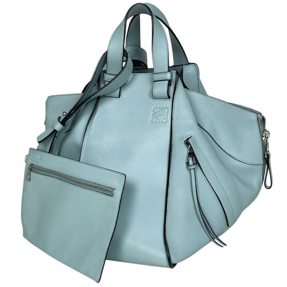 Loewe Hammock Anagram 2-Way Shoulder Bag Leather Light Blue