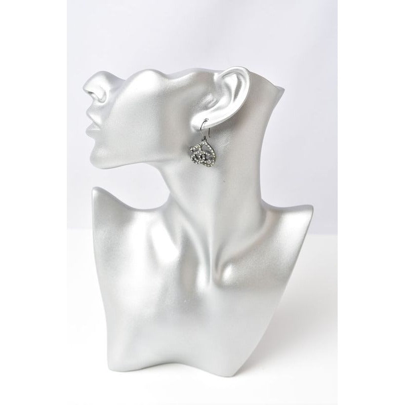 Chanel CC Motif Coco Mark Swing Pearl Silver White — view 4