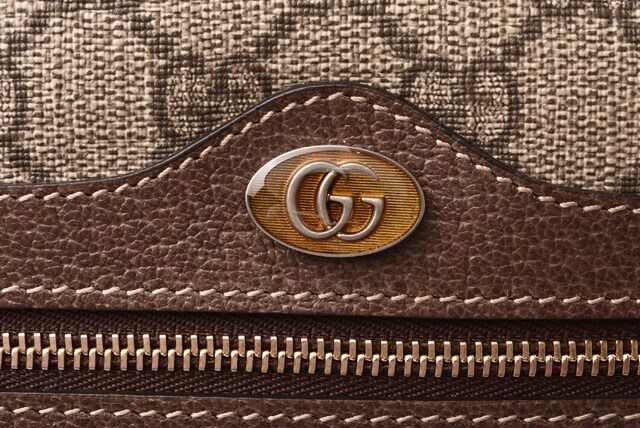 Gucci Brand Bag Unused Preowned Clutch Bag Clutch Pouch GG Supreme Brown Beige