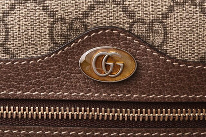 Gucci Brand Bag Unused Preowned Clutch Bag Clutch Pouch GG Supreme Brown Beige