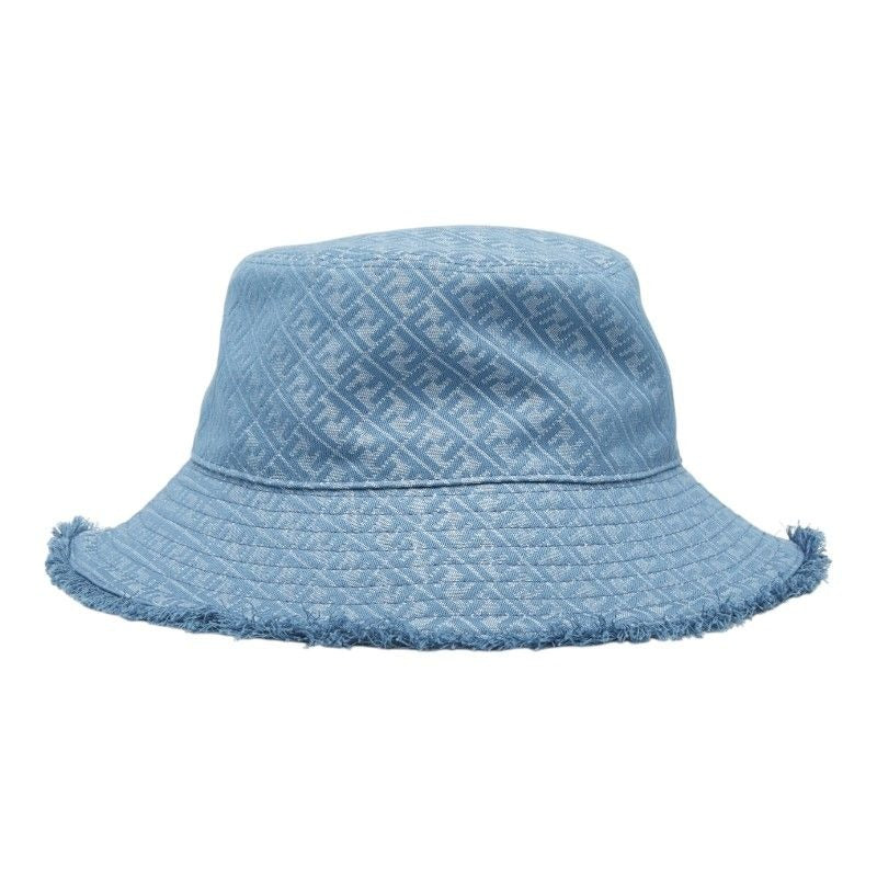 Fendi Zucca Bucket Hat M Blue Cotton Polyester