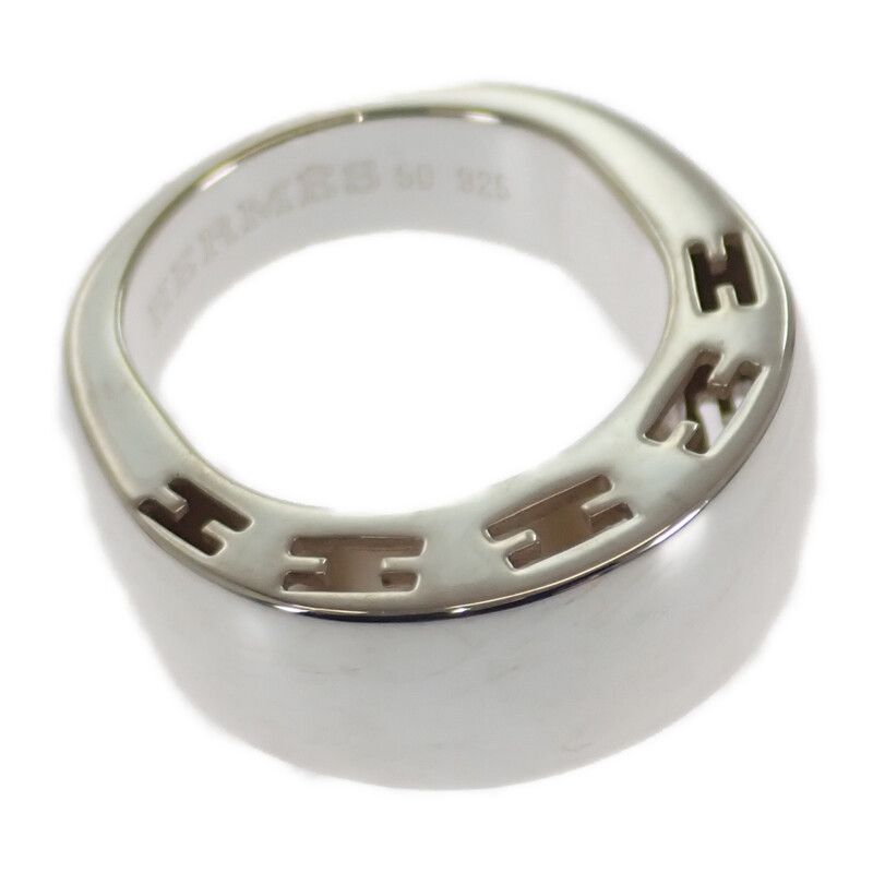 Hermes Clarte Ring Silver 925 10 50 Ladies [A Rank]