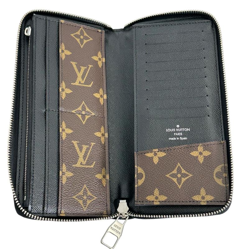 Louis Vuitton M60109 Monogram Vertical Macassar Long Wallet Louis Vuitton Brown