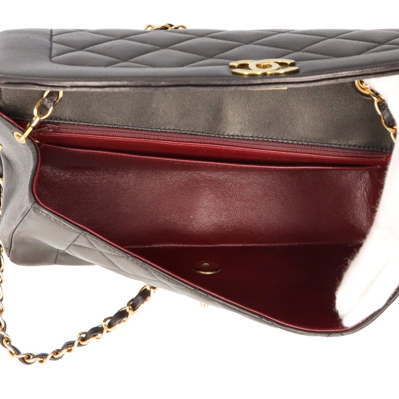 Chanel Diana 25 Chain Shoulder Bag A01164 Lambskin Women Shoulder Bag Dark