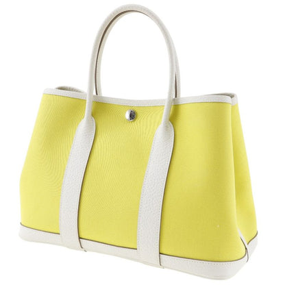 Hermes Garden Party TPM Toile Officier X Country Lime/cles Y Ladies Handbag