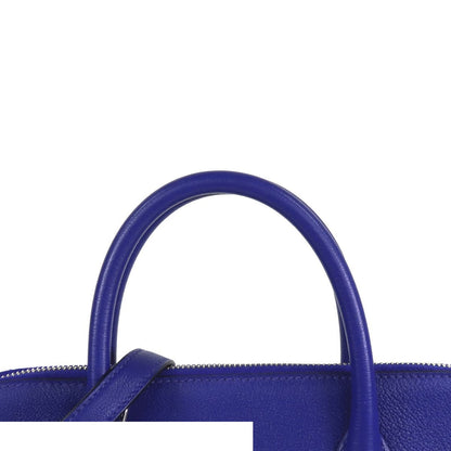 Hermes Bolide 1923 30 Blue Electric Silver Evercolor 2-Way Shoulder Bag — view 4