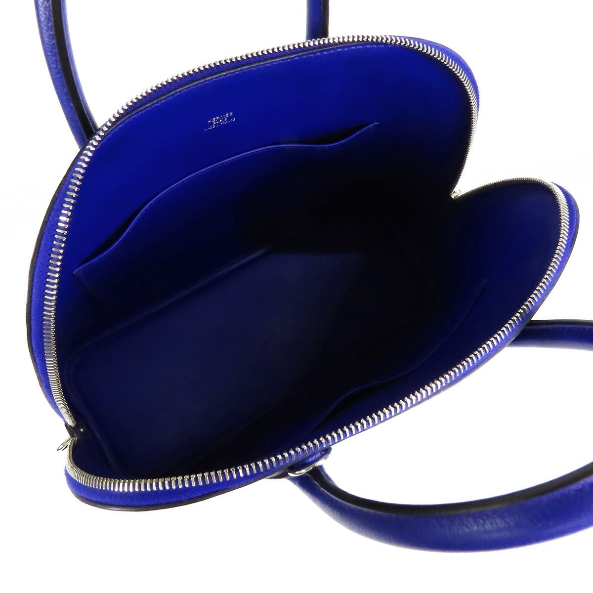 Hermes Bolide 1923 30 Blue Electric Silver Evercolor 2-Way Shoulder Bag — view 5