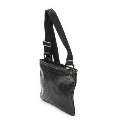 Gucci Small Messenger Black Guccissima Imprint Canvas — view 2
