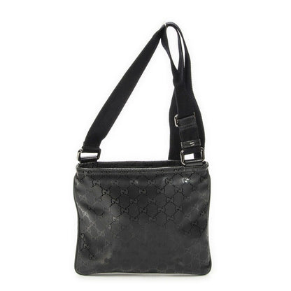Gucci Small Messenger Black Guccissima Imprint Canvas — view 5