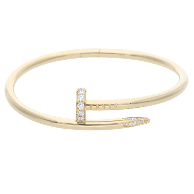 Cartier New Shape Juste UN CLOU Bracelet DIA 18K Yellow Gold Juste Un Clou Half