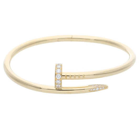 Cartier New Shape Juste UN CLOU Bracelet DIA 18K Yellow Gold Juste Un Clou Half