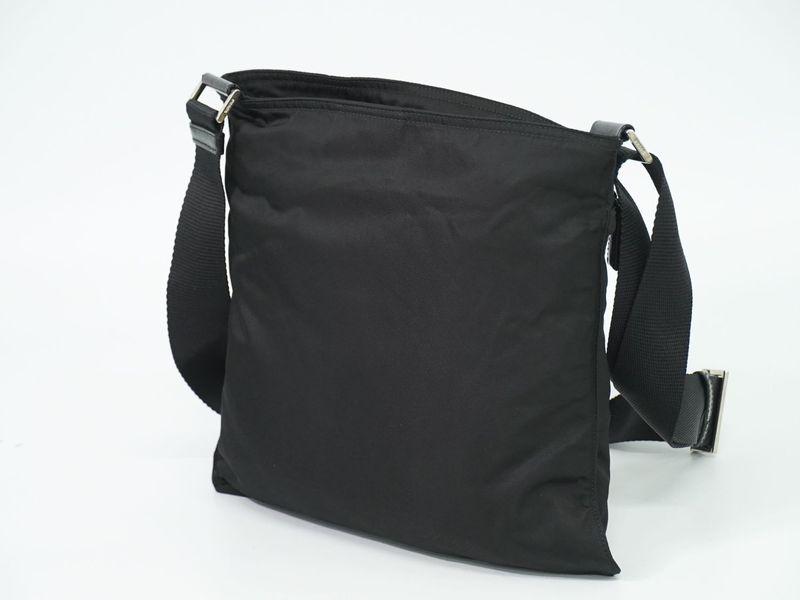 Authentic Prada Nylon Shoulder Bag Pochette Black Bag Pre-owned [follow-up