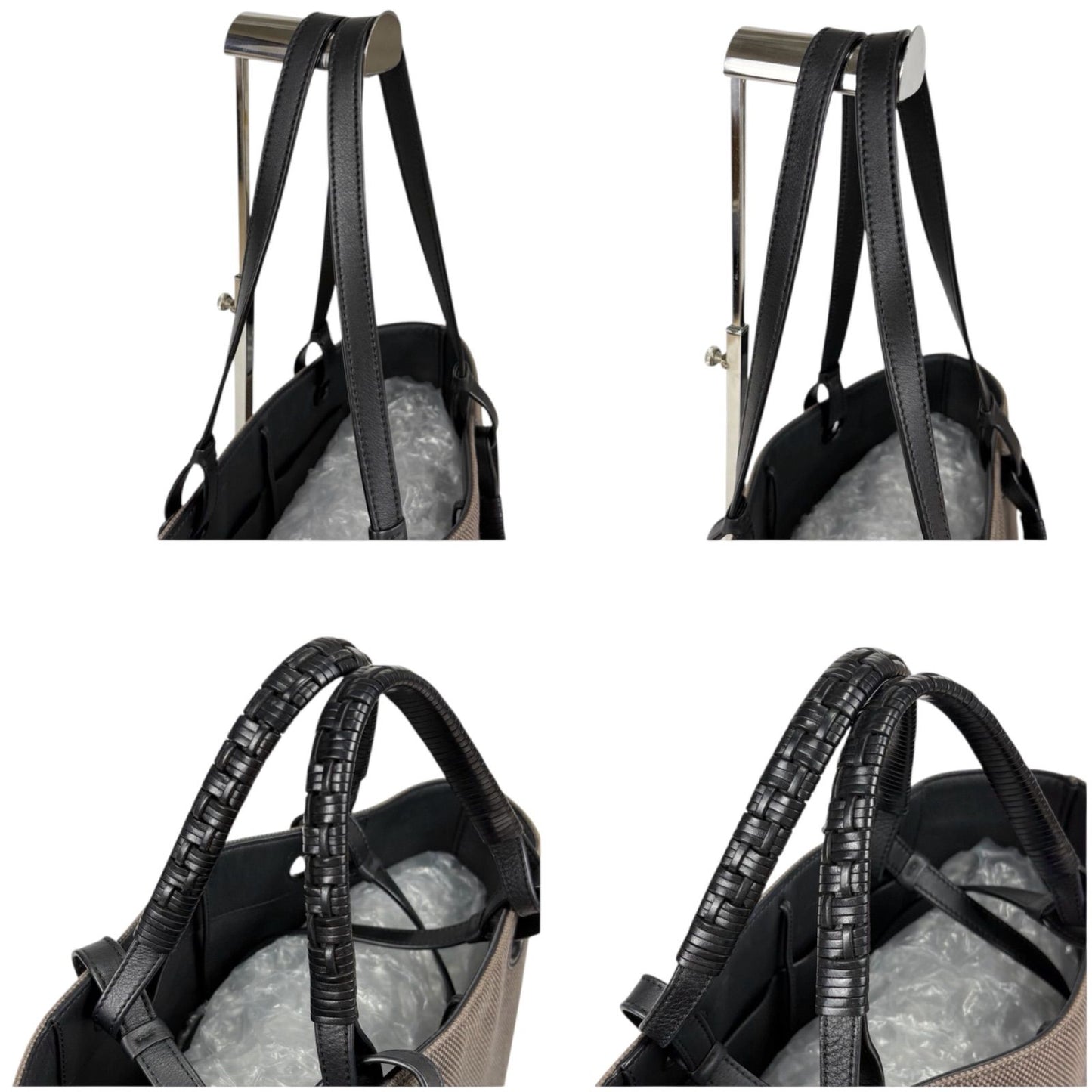 Loewe Anagram 2way Tote Bag Canvas Leather Jacquard Black