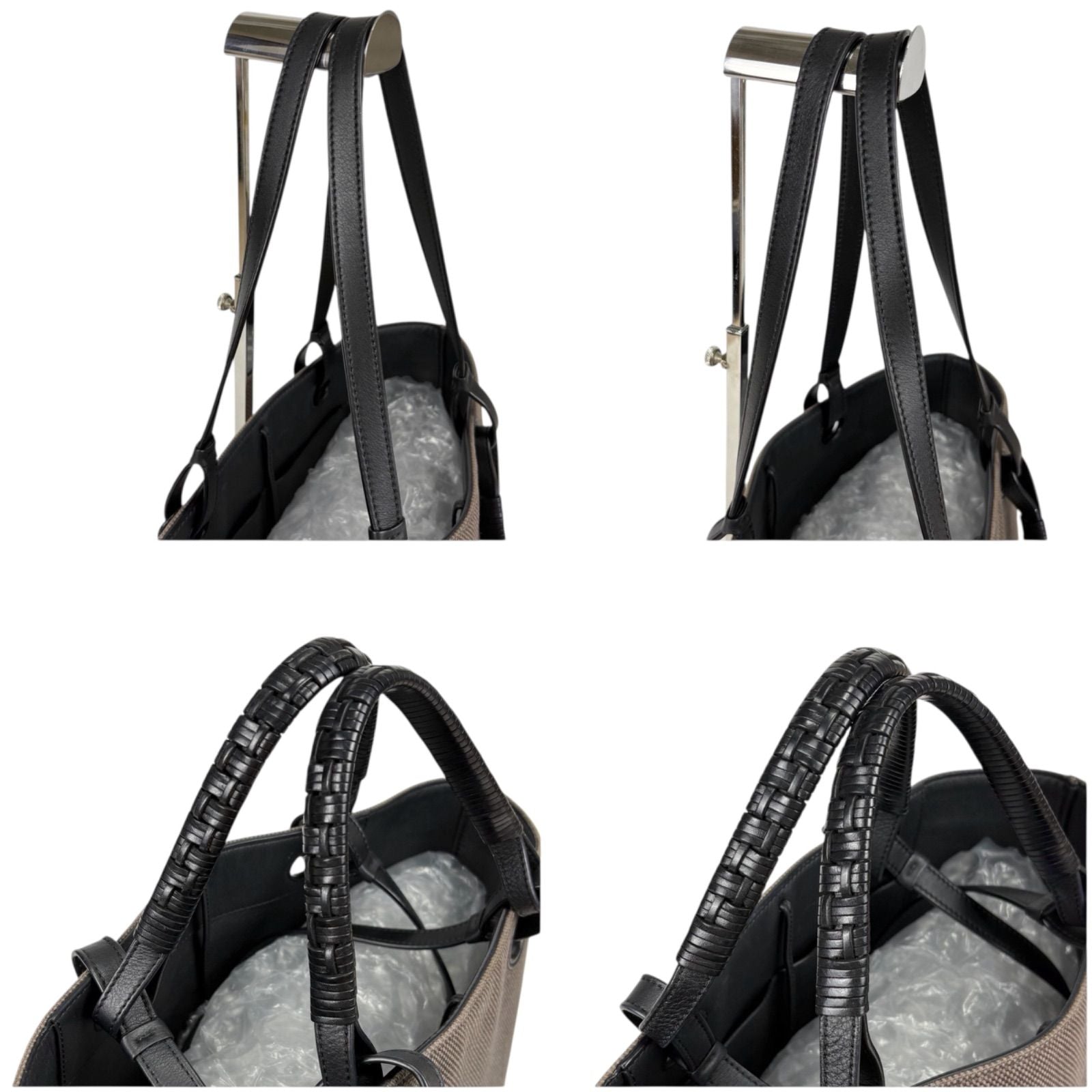 Loewe Anagram 2way Tote Bag Canvas Leather Jacquard Black