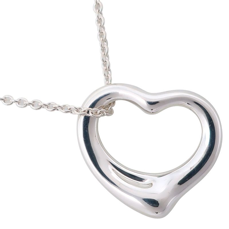 Tiffany & Co Open Heart Elsa Peretti 925 Silver Ladies 3g Necklace