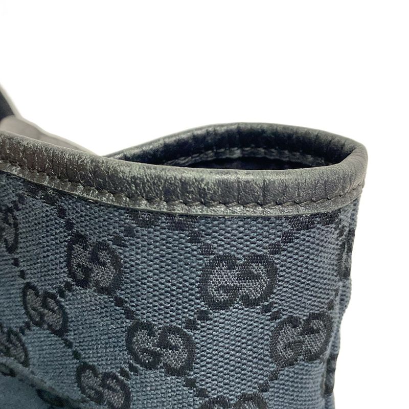 Gucci Tote Bag GG Pattern 139260 Black×navy×dark Green Leather