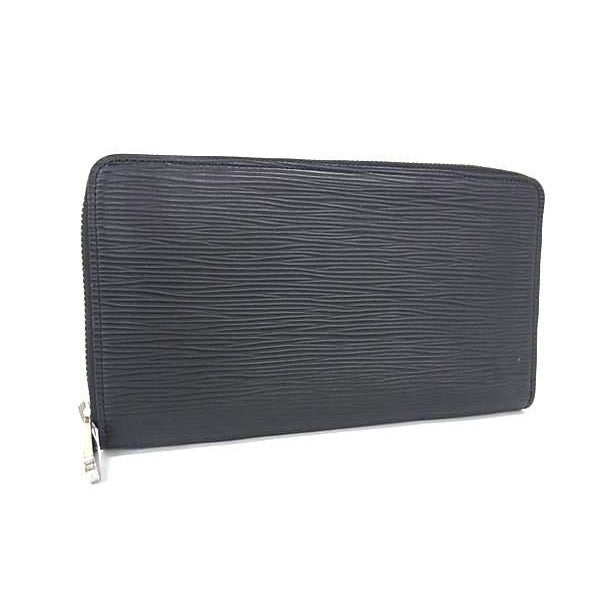 Louis Vuitton Epi Zippy Organizer Nm Long Wallet Black Fj9996