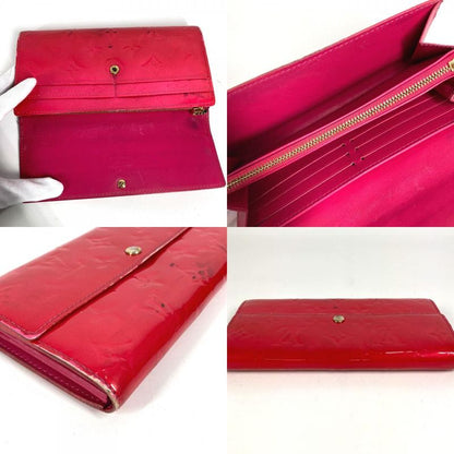 Louis Vuitton Long Wallet Portefeuille Sarah M93633 Monogram Vernis Canvas Rose