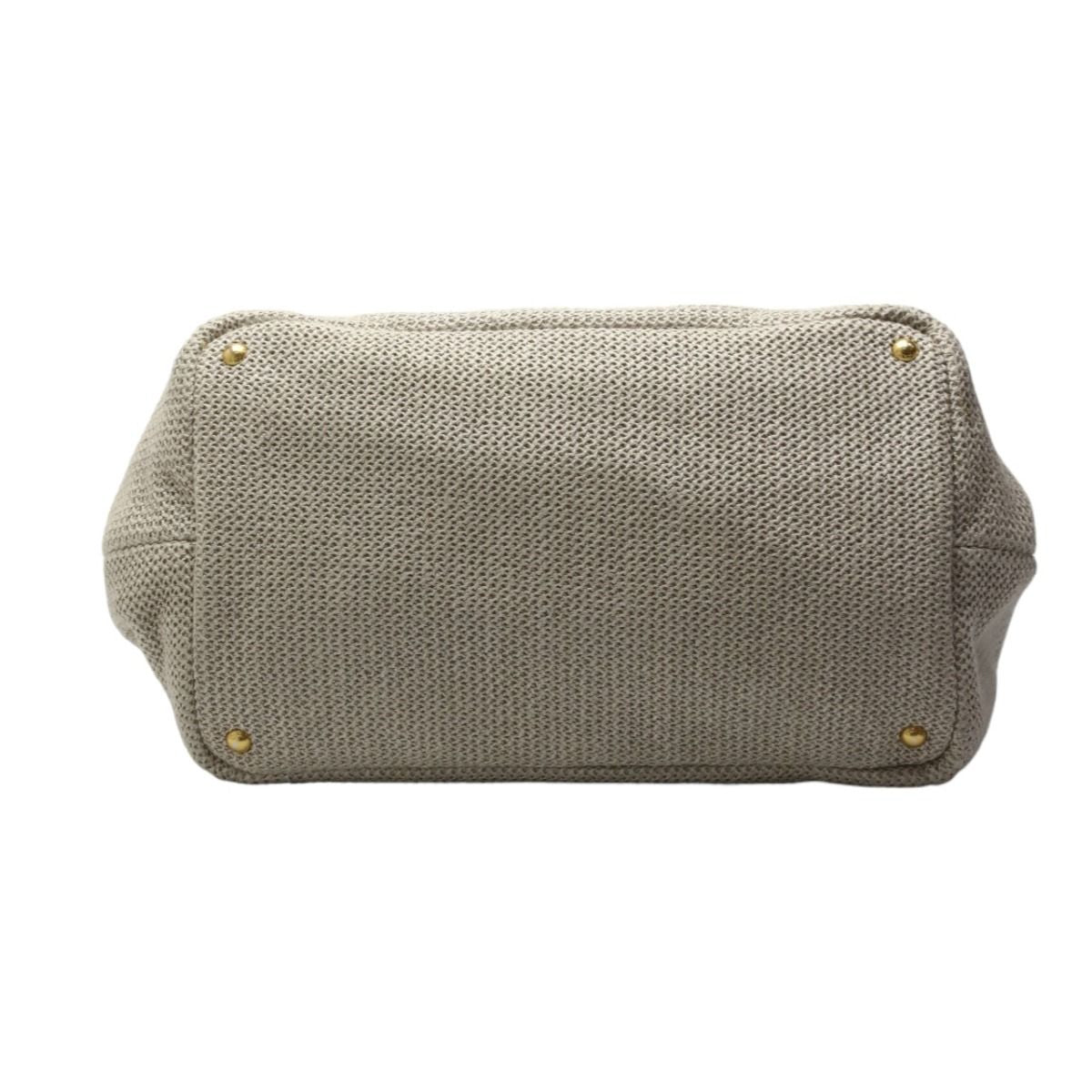 Prada Canvas 2-Way Bag Canapa Tote Beige